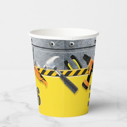 カスタマイズアンダー建築誕生日紙カップ 紙コップ (右)