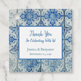 カスタマイズアンティークヴィンテージポルトガルのタイルパターン フェイバータグ