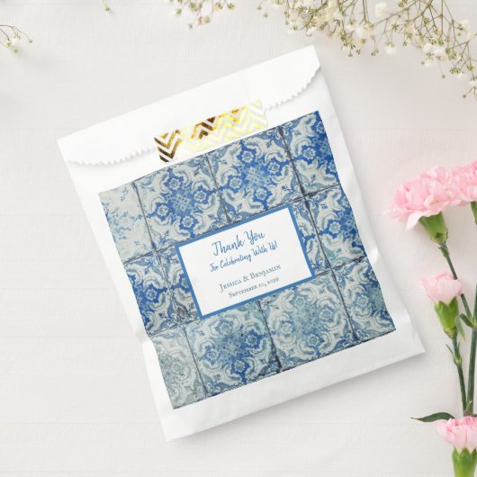 カスタマイズアンティークヴィンテージポルトガルのタイルパターン フェイバーバッグ (封をした状態)