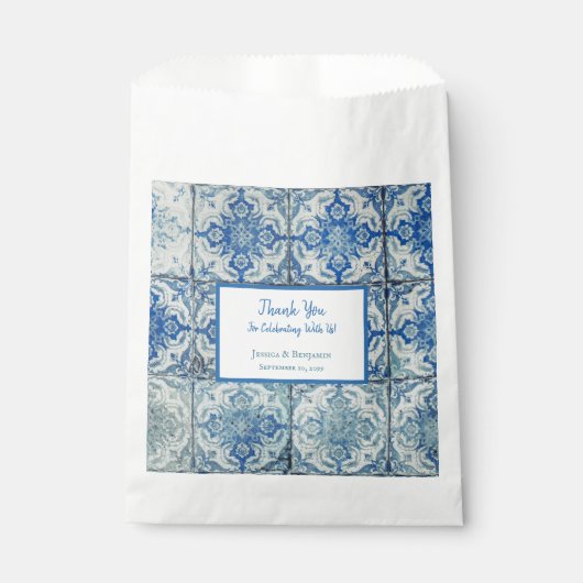 カスタマイズアンティークヴィンテージポルトガルのタイルパターン フェイバーバッグ (正面)