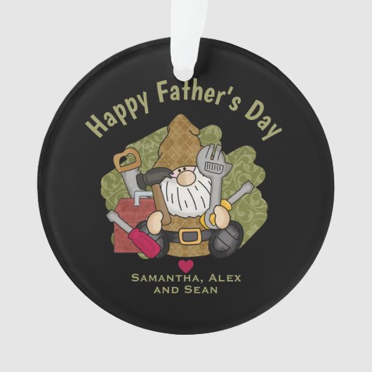 カスタマイズアンドパーソナライズされたハンディマンガーデン格言 オーナメント (正面)