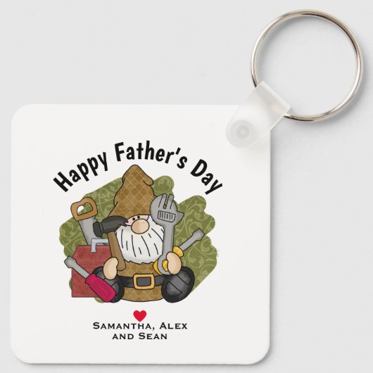 カスタマイズアンドパーソナライズされたハンディマンガーデン格言 キーホルダー (裏面)