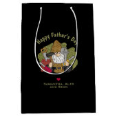 カスタマイズアンドパーソナライズされたハンディマンガーデン格言 ミディアムペーパーバッグ (正面)