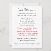 カスタマイズアールデコのスタイルのパーティの招待状 招待状 (裏面)