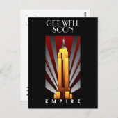 カスタマイズアールデコポストカードエンパイア州建物 ポストカード (正面/裏面)