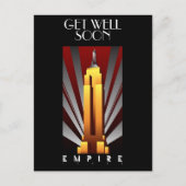 カスタマイズアールデコポストカードエンパイア州建物 ポストカード (正面)