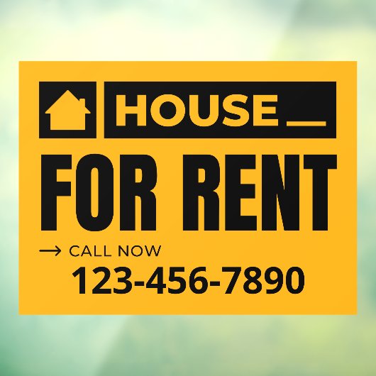 カスタマイズイエローブラックハウスfor実在賃貸物件用 ウィンドウサイン (シート3)