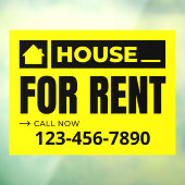 カスタマイズイエローブラックハウスfor実在賃貸物件用 ウィンドウサイン (シート3)