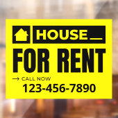 カスタマイズイエローブラックハウスfor実在賃貸物件用 ウィンドウサイン (シート2)