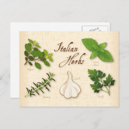 カスタマイズイタリアンハーブはがき ポストカード (正面/裏面)