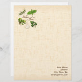 カスタマイズイタリアンハーブ文房具紙 レターヘッド (正面/裏面)