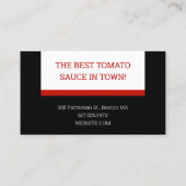 カスタマイズイタリアン可能なレストランの横写真 名刺 (裏面)