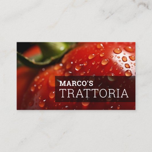 カスタマイズイタリアン可能なレストランの横写真 名刺 (正面)