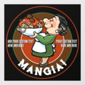 カスタマイズイタリアン可能なレストランピッツェリアプロモーション ウィンドウサイン (シート)