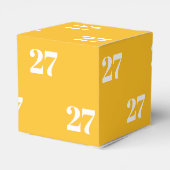 カスタマイズイニシャル付きホワイトレター番号黄色 フェイバーボックス (裏面サイド)