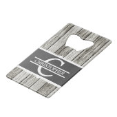 カスタマイズイニシャル名 クレジットカード栓抜き (正面アングル)