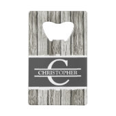 カスタマイズイニシャル名 クレジットカード栓抜き (裏面)