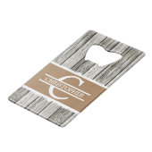 カスタマイズイニシャル名 クレジットカード栓抜き (正面アングル)