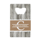 カスタマイズイニシャル名 クレジットカード栓抜き (裏面)