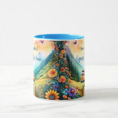 カスタマイズインスパイア可能なVibe前向き引用文。 マグカップ (中央)