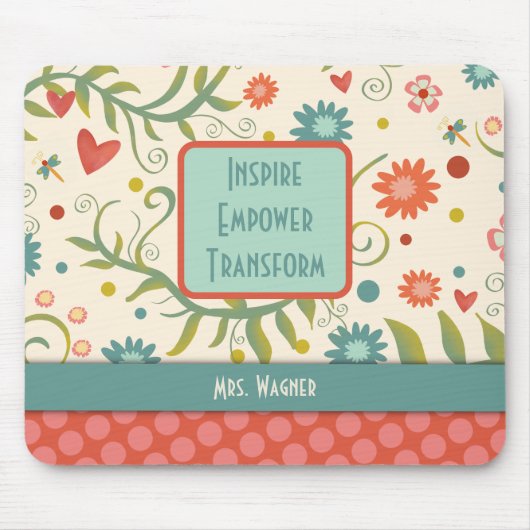 カスタマイズインスパイアEmpowersかわいらしフローラ先生 マウスパッド (正面)