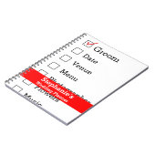 カスタマイズウェディングプランナーのチェックリスト ノートブック (左側)