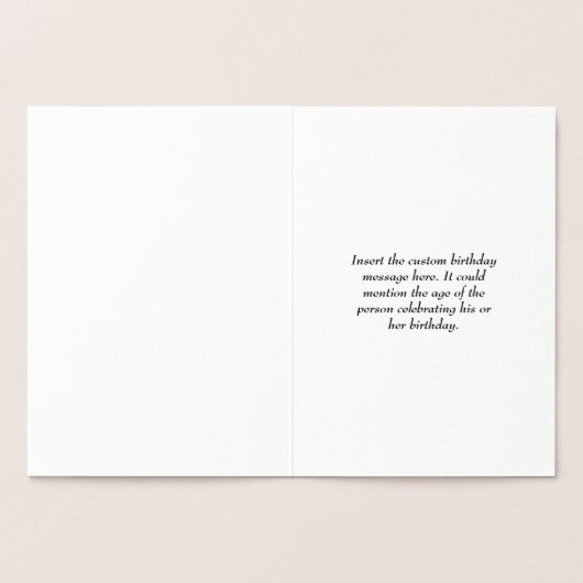 カスタマイズエレガントと"誕生日の願い!" カード (内部)