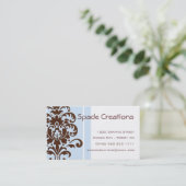 カスタマイズエレガントなダマスク織- 名刺 (スタンド正面)