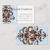 カスタマイズエレガントなダマスク織- 名刺 (正面/裏面)