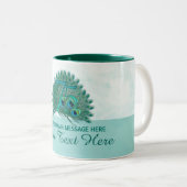 カスタマイズエレガントな第75誕生日75の文字のマグ ツートーンマグカップ (正面右)