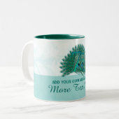 カスタマイズエレガントな第75誕生日75の文字のマグ ツートーンマグカップ (正面左)