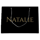 カスタマイズエレガントブライダルパーティグロ結婚ンスマン ラージペーパーバッグ (正面)