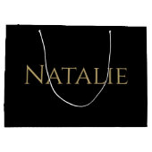 カスタマイズエレガントブライダルパーティグロ結婚ンスマン ラージペーパーバッグ (裏面)