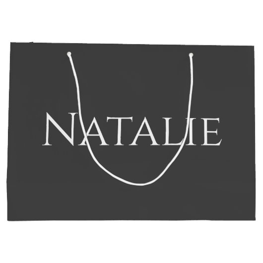 カスタマイズエレガントブライダルパーティグロ結婚ンスマン ラージペーパーバッグ (裏面)