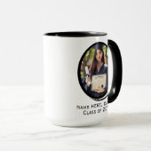 カスタマイズエレガントモダンOval 2枚の写真 マグカップ (正面右)