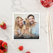 カスタマイズエレガントラブドッグペットの写真結婚 スタンダードカクテルナプキン (インサイチュ)