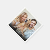 カスタマイズエレガントラブドッグペットの写真結婚 スタンダードカクテルナプキン (角)