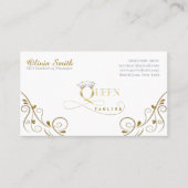 カスタマイズエレガント可能なクラウンクイーンテンプレート11 名刺 (正面)