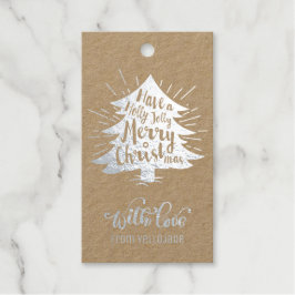 カスタマイズエレガント可能なクリスマス季節のごあいさつ ギフトタグ