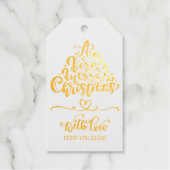 カスタマイズエレガント可能なクリスマス季節のごあいさつ ギフトタグ (正面)