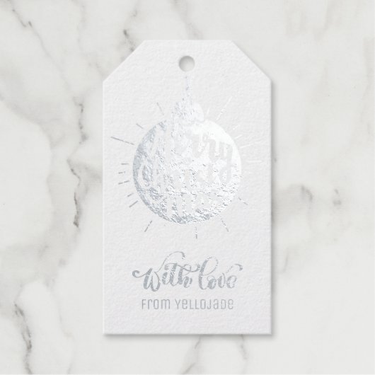 カスタマイズエレガント可能なクリスマス季節のごあいさつ ギフトタグ (正面)