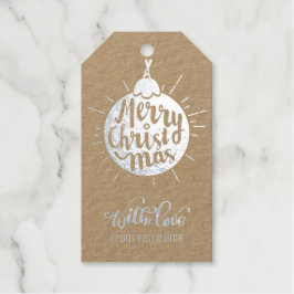 カスタマイズエレガント可能なクリスマス季節のごあいさつ ギフトタグ