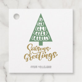 カスタマイズエレガント可能なクリスマス季節のごあいさつ フェイバータグ