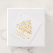 カスタマイズエレガント可能なクリスマス季節のごあいさつ フェイバータグ (箱)