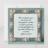 カスタマイズエレガント可能なダウンロード可能なビードフレーム シーズンカード (正面)