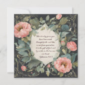 カスタマイズエレガント可能なダウンロード可能フローラフレーム シーズンカード (正面)