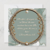 カスタマイズエレガント可能なダウンロード可能金ゴールドパールフレーム シーズンカード (正面)