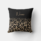 カスタマイズエレガント可能なナム付きLeopardプリントピロー クッション (裏面)