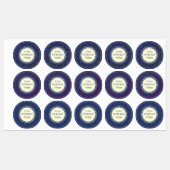 カスタマイズエレガント可能なネイビーブルー自家製ピクルス ラベル (シート)