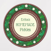 カスタマイズエレガント可能なネイビーブルー自家製ピクルス ラベル (デザイン1)